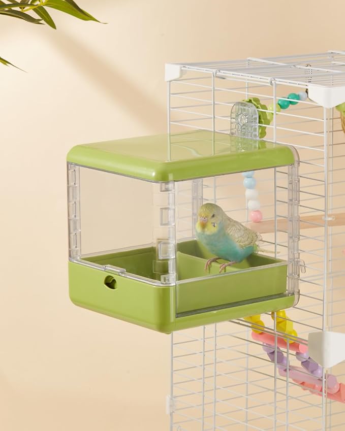 septillar Bird Feeder and Bath for Cage, Hanging Bird Bathtub Bath Shower Box by SEPTILLAR