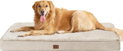 EHEYCIGA Waterproof Dog Bed Orthopedic 41"x27", Memory Foam Pet Bed by EHEYCIGA