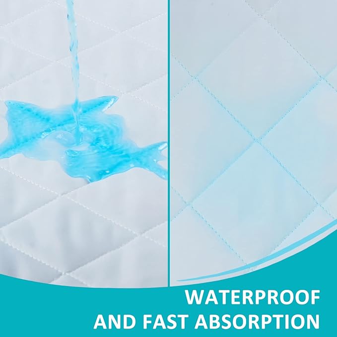 KANECH Washable Underpads 34"x36", Waterproof Heavy Absorbency Reusable - Image 2