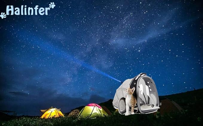 Expandable Cat Backpack Carrier, Fit up to 12 lbs, Space Capsule Astronaut - Image 5