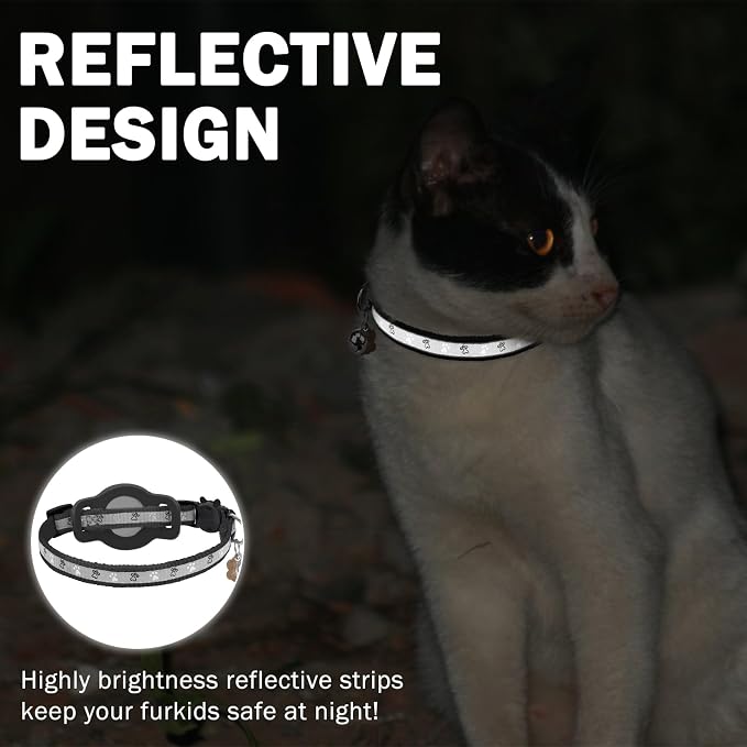 Airtag Cat Collar Breakaway, Reflective Kitten Collar - Image 4