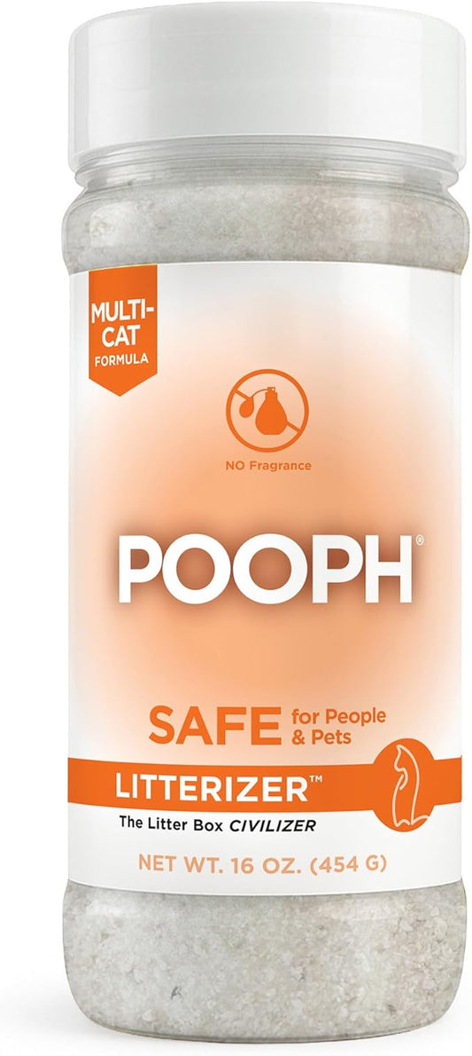 POOPH® LITTERIZER® – 16oz Bottle – Absorbs 46x Weight in Wetness & Odor – Keeps by Pooph