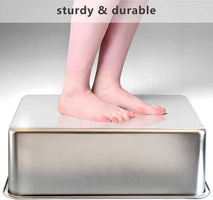 Stainless Steel Cat Litter Box Set, Includes Catnip Fish Toy & Wand Feather Toy - Image 5