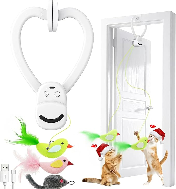 Interactive Cat Toys for Indoor Cats: Automatic Flying Bird Feather Wand Chase by Unknown