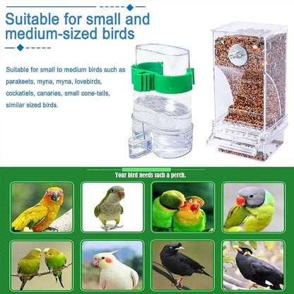 Hamiledyi No Mess Bird Feeders Automatic Parrot Feeder Drinker Acrylic Seed - Image 7