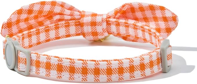 2 Pack Cotton Cat Collar, Removable Bowtie, Floral Pattern, Safety Breakaway - Image 4