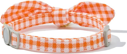 2 Pack Cotton Cat Collar, Removable Bowtie, Floral Pattern, Safety Breakaway - Image 4