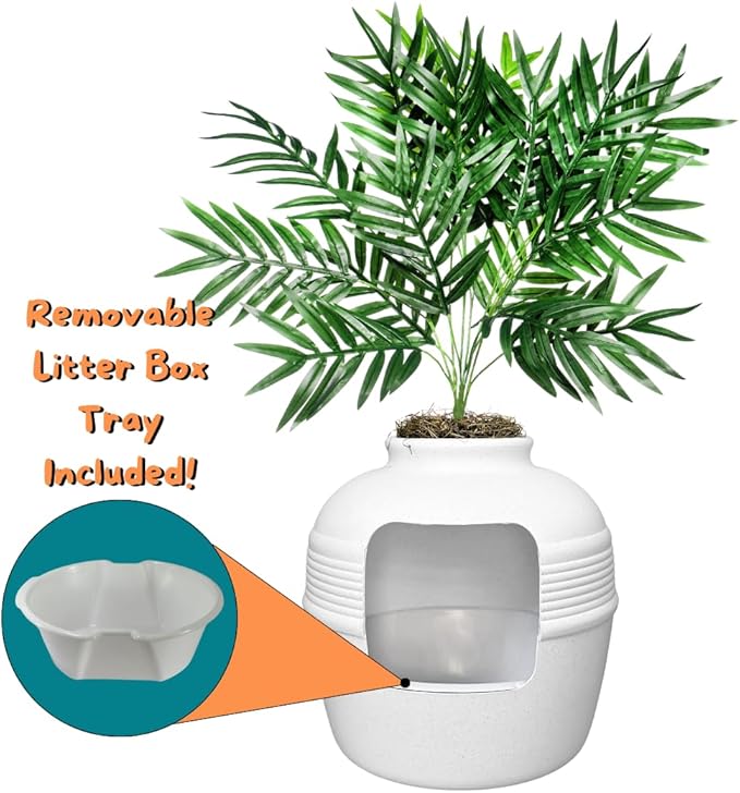 Good Pet Stuff Hidden Litter Box Planter, Decorative Cat Litter Enclosure - Image 3