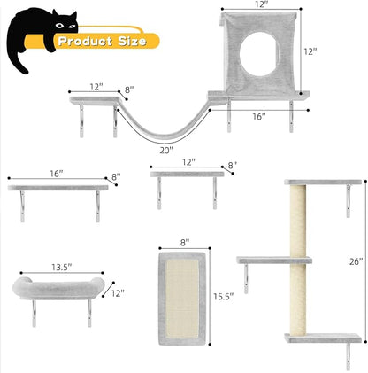 NUNU LAB Cat Wall Shelves, Indoor Cat Furniture - Image 8