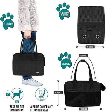 PetAmi Dog Purse Carrier for Small Dogs, Airline Approved Soft Sided Pet Carrier - Image 2