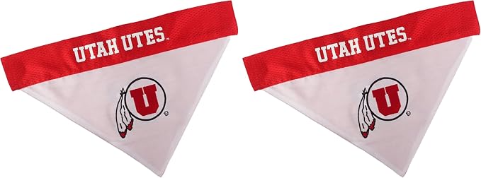 Pets First Collegiate Pet Accessories, Reversible Bandana, Utah Utes, by PETSFIRST