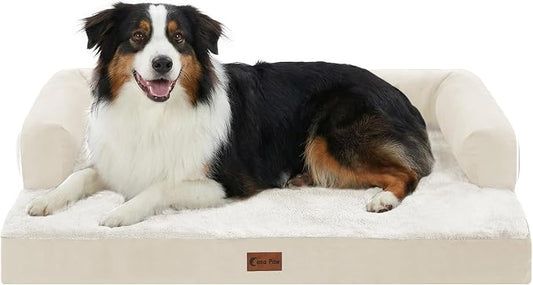 Orthopedic Dog Beds for Large Sized Dogs, Waterproof Egg Crate Foam Medium Dog by CasaPaw