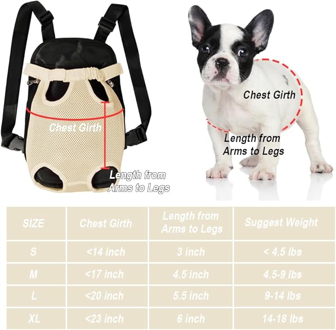 FEimaX Dog Carrier Backpack Pet Legs Out Front Cat Travel Bag, Adjustable Puppy - Image 4