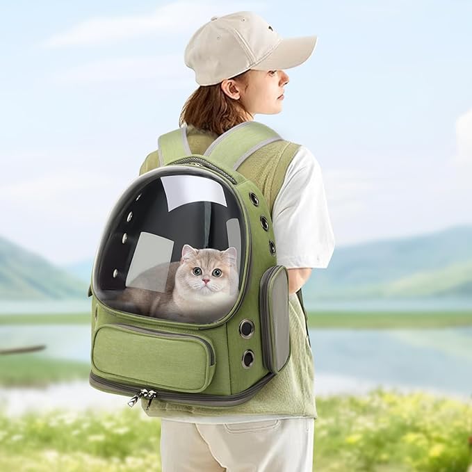 Cat Backpack Carrier for Cats and Small Dogs, Breathable Cat Bubble Backpack - Image 7