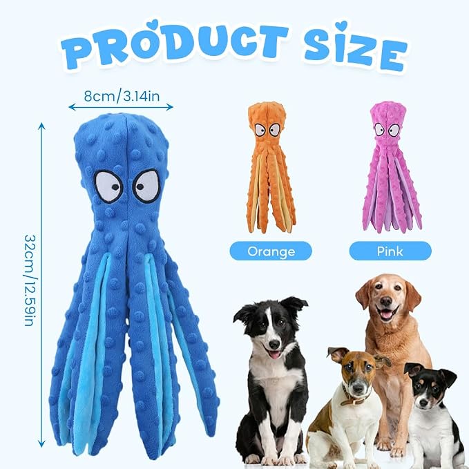 Octopus Dog Toys, No Stuffing Crinkle Dog Toys - Image 5