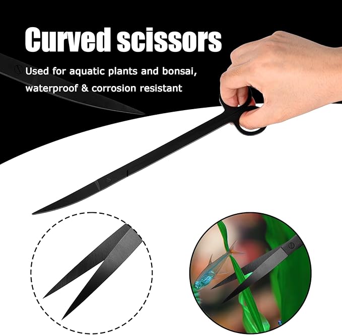 Aquarium Aquascaping Tool Stainless Steel Aquascape Tools Kit 4 in 1 Anti-Rust - Image 5