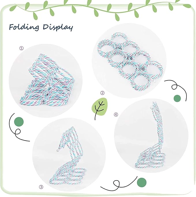Bird Swing Climbing Rope Net Toys 14" x 24" Parakeet Hemp Rope Perch Swing - Image 9