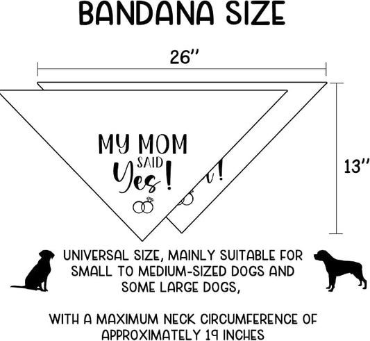 Engagement Gifts My DAD Asked! My MOM Said Yes! Dog Bandana Pet Scarf Wedding - Image 2