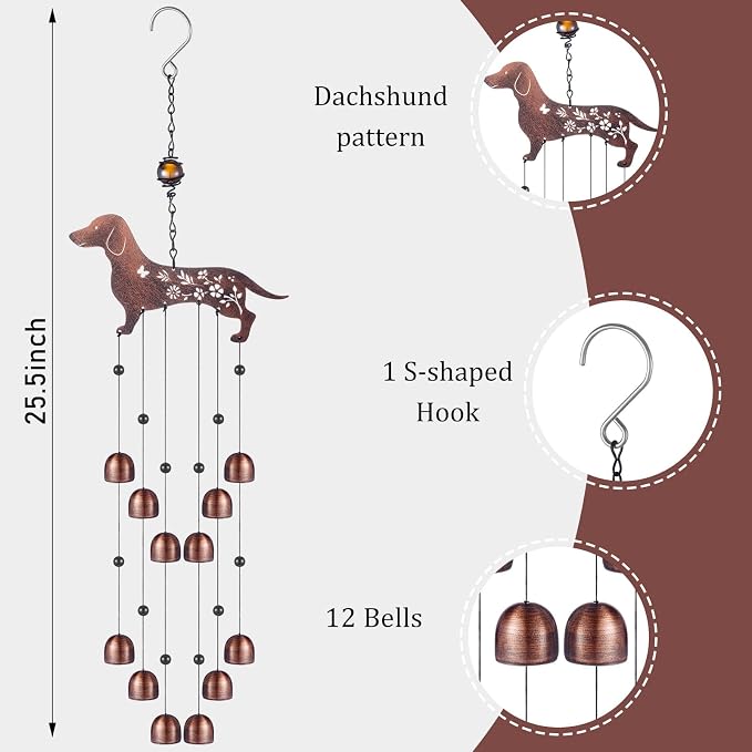 24 Inch Metal Wind Chimes Decor - Image 2