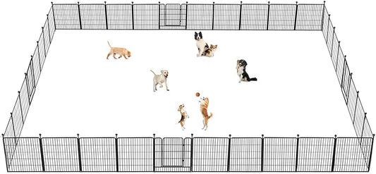 Dog Playpen 32 inch 30 Panels Indoor Outdoor Dog Pen by Jhsomdr