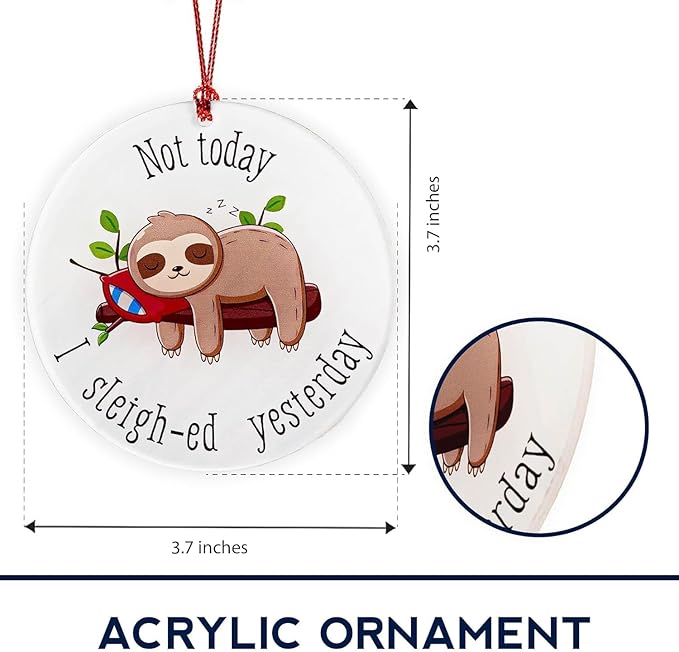 Sloth Gifts for Women, Sloth Ornament, Christmas Ornament 2025 Funny Lazy - Image 4