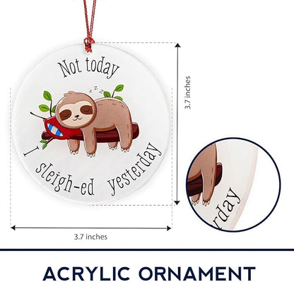 Sloth Gifts for Women, Sloth Ornament, Christmas Ornament 2025 Funny Lazy - Image 4