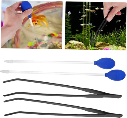 Happyyami Aquarium Cleaning Kit 4pcs Fish Tank Tools Pipette Dropper Feeder - Image 9