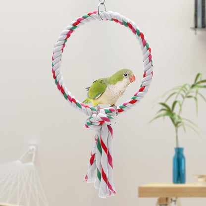 Bird Rope Swing Toy Parrot Climbing Perch Stand - Image 3