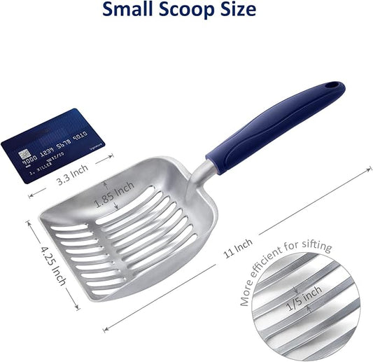 WePet Cat Litter Scoop, Aluminum Alloy Sifter, Kitty Metal Scooper, Deep Shovel - Image 2