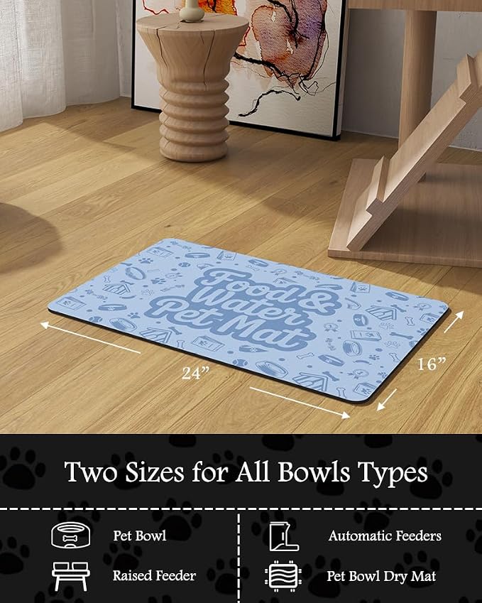 Pet Feeding Mat-Absorbent Dog Mat - Image 7