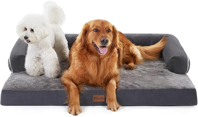 Orthopedic Dog Beds for Extra Large Dogs, Waterproof Egg Crate Foam XL Dog Bed by CasaPaw