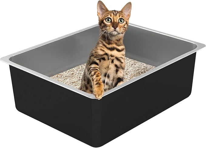 Stainless Steel Cat Litter Box by Unknown