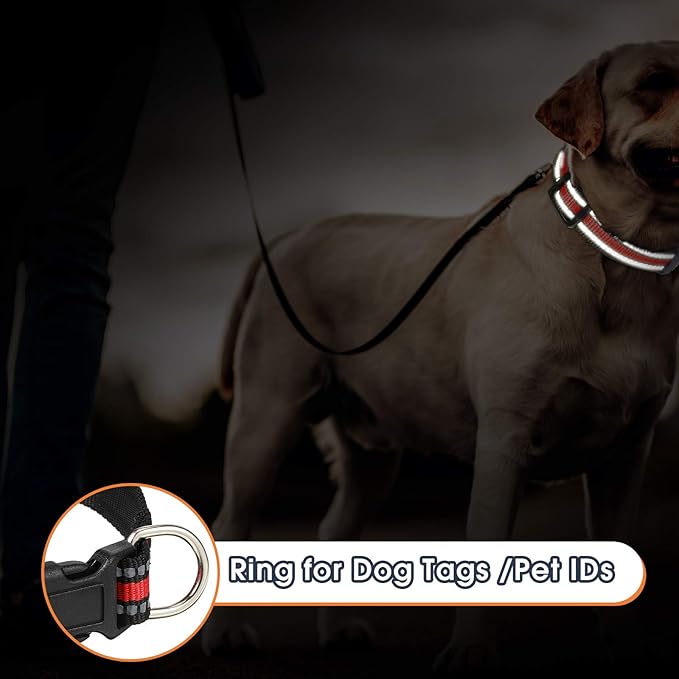 Weewooday 3 Pieces Reflective Dog Collar Nylon Adjustable Quick Release Pet - Image 6