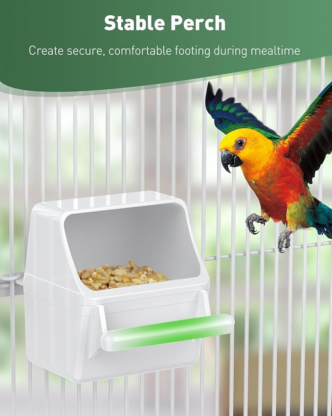 Pawfly 1 Pcs Bird Feeder Hanging Plastic Bird Cage Feeders - Image 4