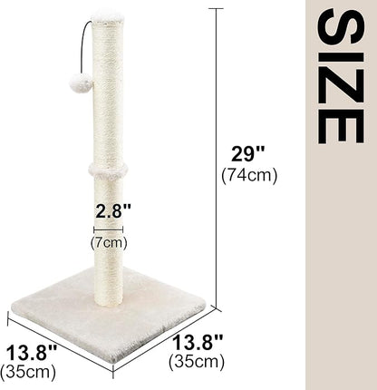 Dimaka 29" Height Tall Cat Scratching Post, Claw Scratcher - Image 2