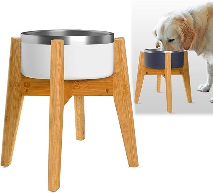 Dog Bowl Stand - Ideal for Large Breeds, Use to Elevate, Raise Pet Dishes by ZPirates