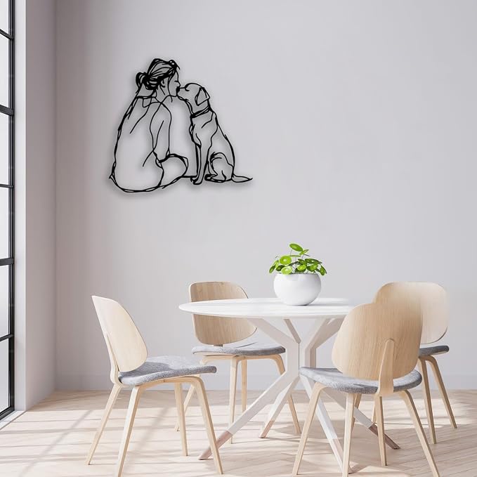 Woman Dog Metal Wall Decor - Image 7