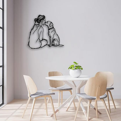 Woman Dog Metal Wall Decor - Image 7