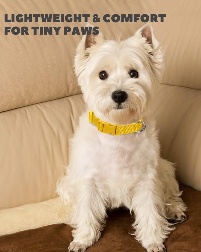 Dynmeow Soft and Breathable Cotton Dog Collar, Durable Adjustable Pet Collar - Image 6