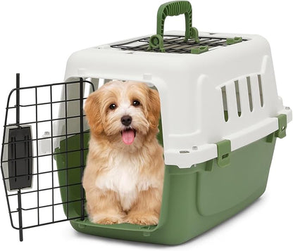 MoNiBloom 18-Inch 2-Door Top Loading Cat Carrier, Plastic Dog Crate Hard-Sided by Monibloom