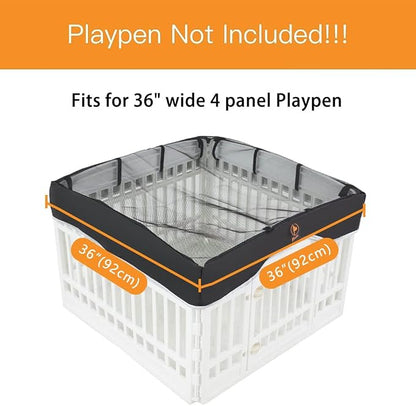 PJYuCien Dog Playpen Mesh Top Cover, Fits 36 Inch 4 Panels Regular Square - Image 6