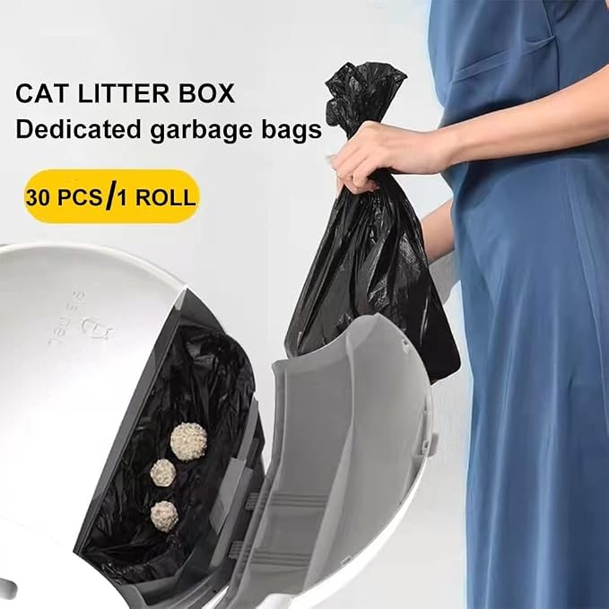 ELS PET 2 Packs Replaced Waste Bags, Portable Cat Litter Waste Receptacles Bags - Image 2