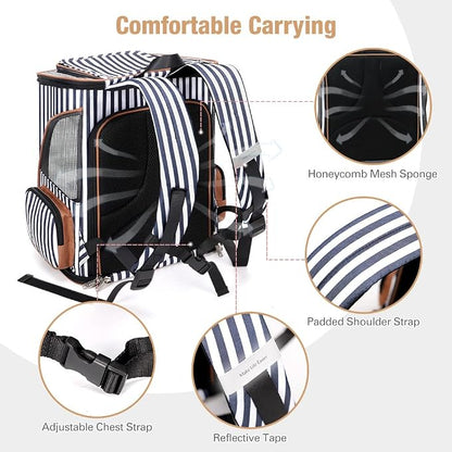 Lekereise Large Cat Backpack Expandable Pet Backpack Carrier - Image 3
