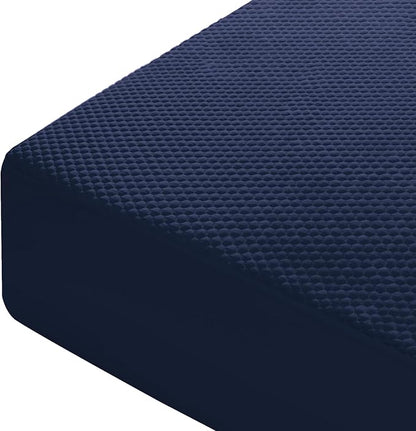 OhGeni 100% Waterproof Mattress Protector, Queen-Navy Blue Size Mattress Pad - Image 8