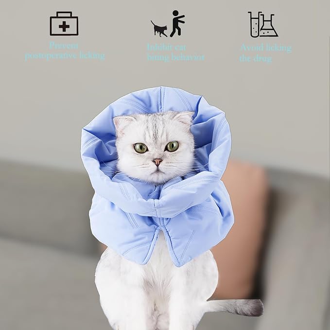 Cat Recovery Collar, Soft Adjustable Cat Cone Alternative, Lightweight - Image 4