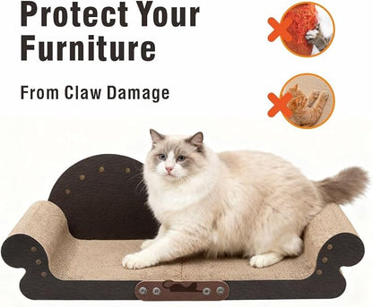 Sofa Shaped Cat Scratching Board, 26.6" Extra Large Scratcher Bed - Image 6