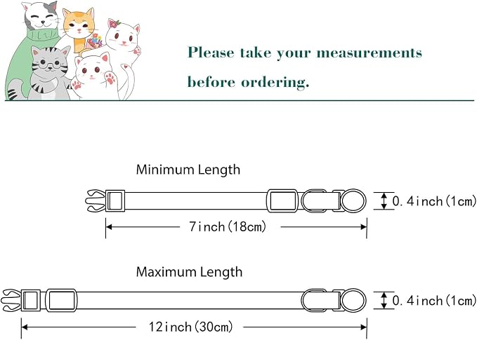 Yizepet Cat Collars, Breakaway Kitten Collar, Cute Kitty Collar in 2 Pack - Image 5