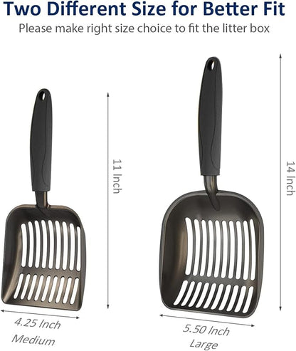 WePet Cat Litter Scoop, Non-Stick Plated Aluminum Alloy Sifter, Kitty Durable - Image 3