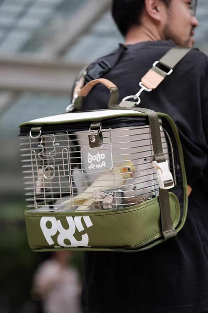Bird Carrier Travel Cage 12in Small Bird Cage 4 in 1 Bird Backpack - Image 8