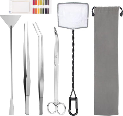 Luxiv Aquarium Aquascape Tools Kit, 6 in 1 A Aquatic Plant Aquascaping Tool by LuxivLLC